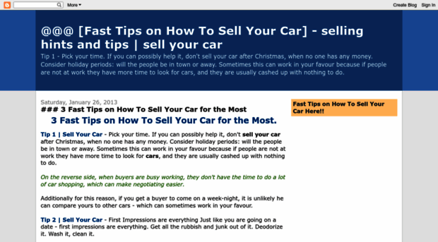 fasttipsonhowtosellyourcar.blogspot.in