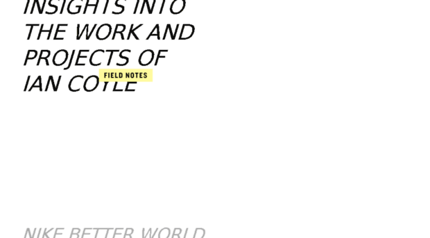 fieldnotes.iancoyle.com