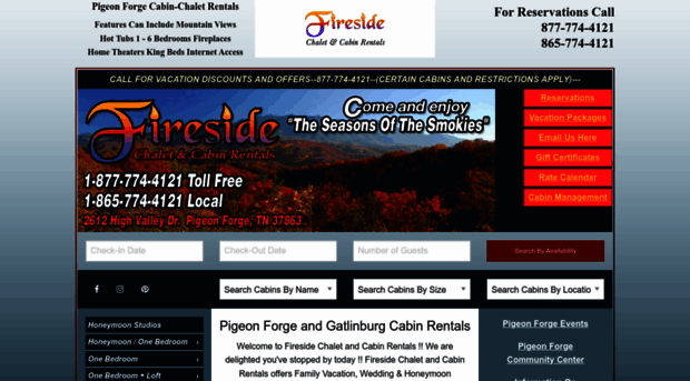 firesidechalets.com