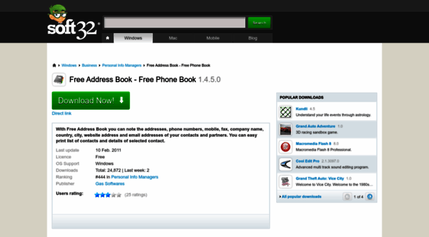 free-address-book-free-phone-book.soft32.com