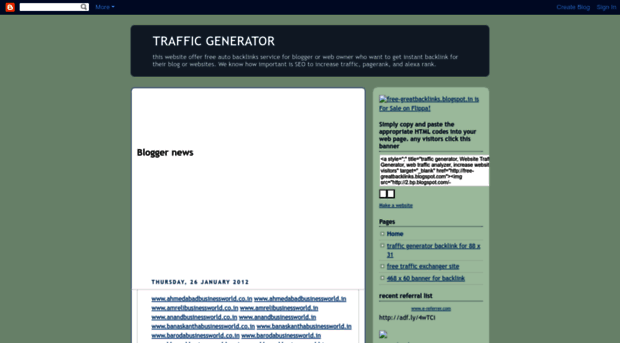 Free Web Traffic Generator Software