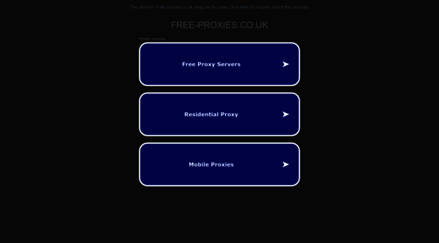 free-proxies.co.uk