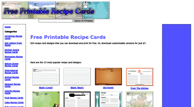 freeprintablerecipecards.net