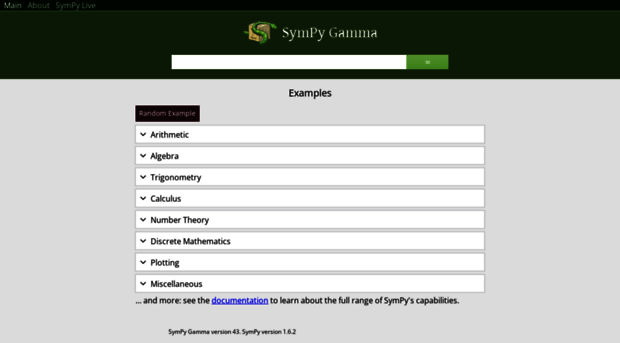 gamma.sympy.org