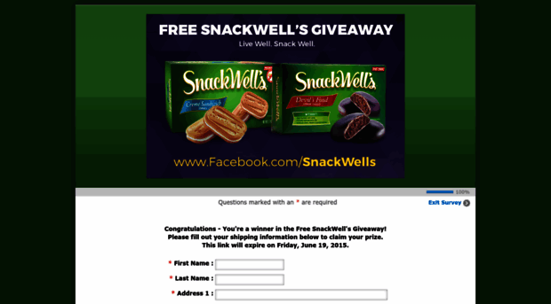giveawaysnackwells.questionpro.com