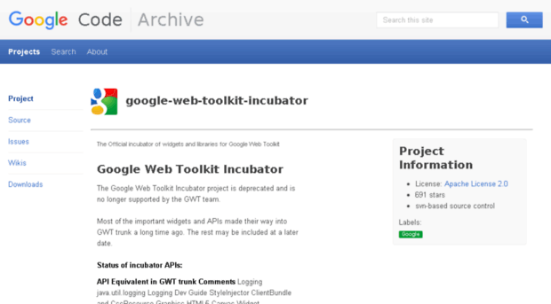 google-web-toolkit-incubator.googlecode.com