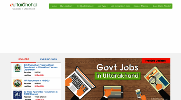 govt-jobs.euttaranchal.com