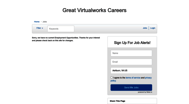 greatvirtualworkscareers.applicantpro.com