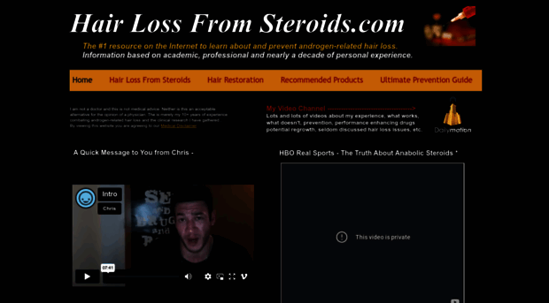hairlossfromsteroids.com