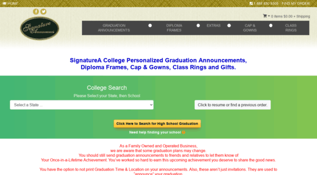 high-school-graduation-announcements.signaturea.com
