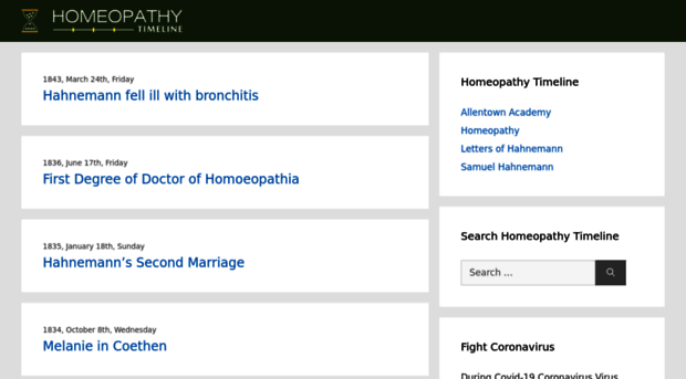 homeopathytimeline.com