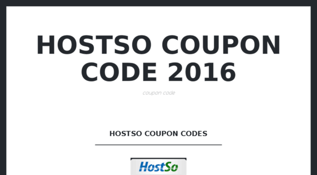 hostsocouponcode2016.wordpress.com