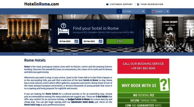 hotelinroma.com