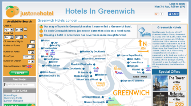 hotelsingreenwich.co.uk