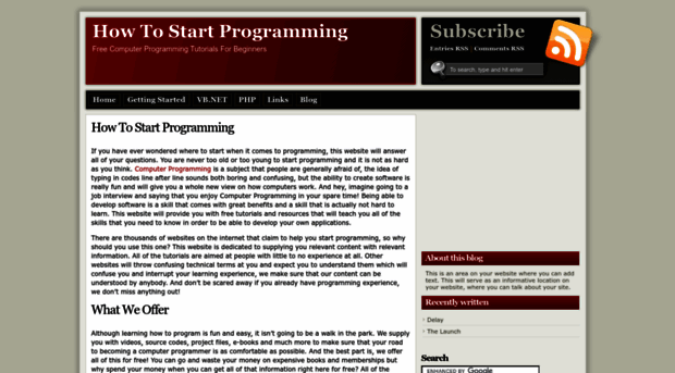 howtostartprogramming.com