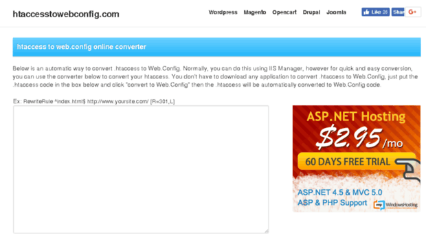 htaccesstowebconfig.com