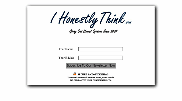 ihonestlythink.com