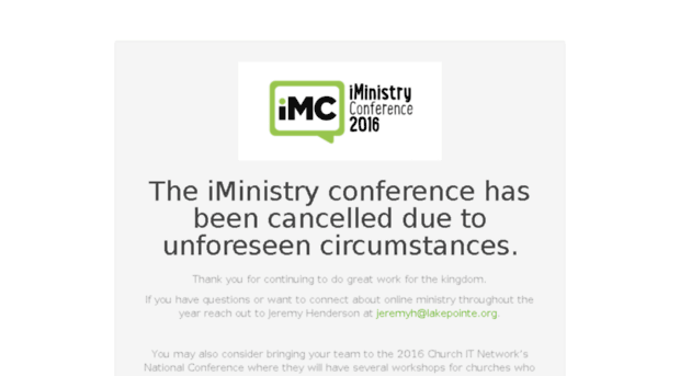 iministryconference.org