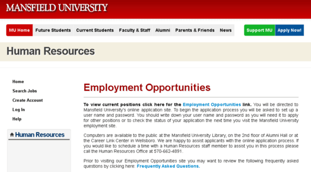 jobs.mansfield.edu