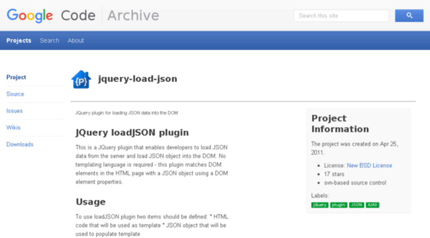 jquery-load-json.googlecode.com