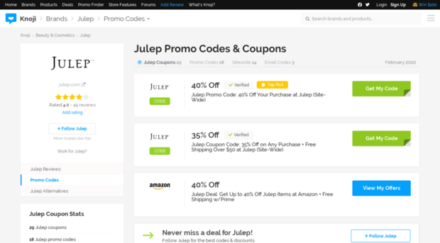 julep.bluepromocode.com