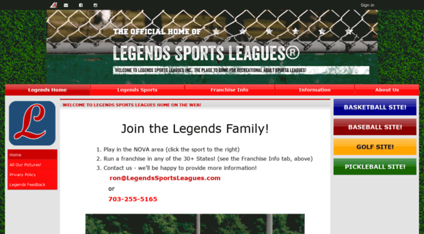 legendssportsleagues.com
