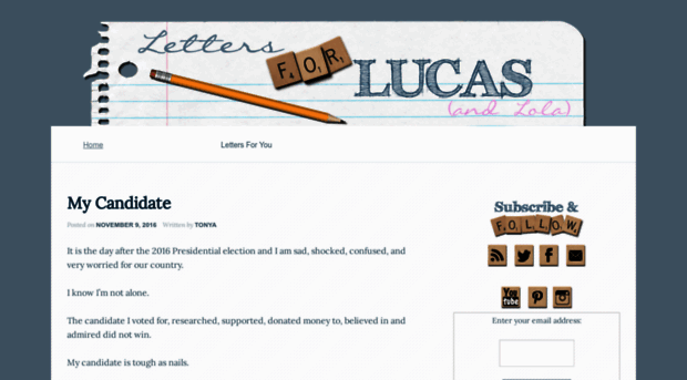 lettersforlucas.com