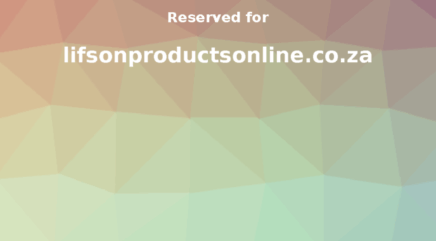 lifsonproductsonline.co.za