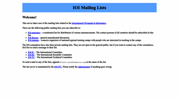 lists.ioinformatics.org