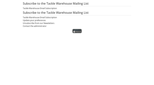 lists.tacklewarehouse.com