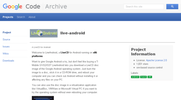 live-android.googlecode.com