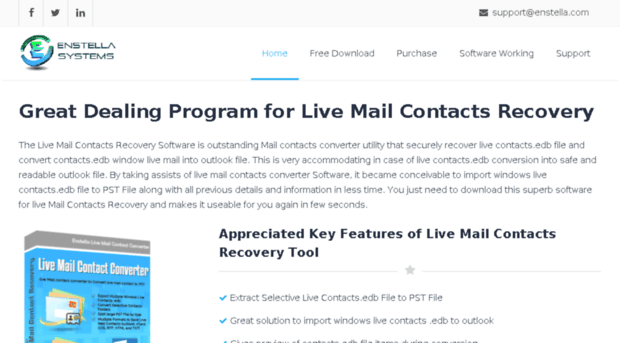 livemailcontactsrecovery.nsftopstsoftware.com