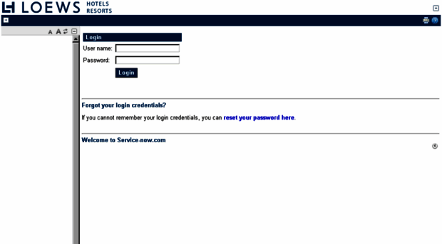 loewshotels.service-now.com