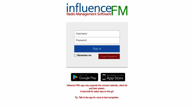 login.influence.fm