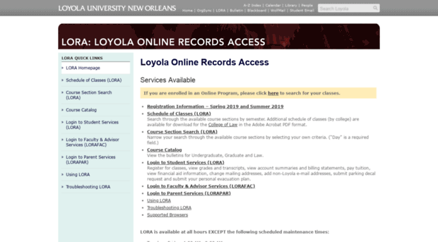 lorasec.loyno.edu