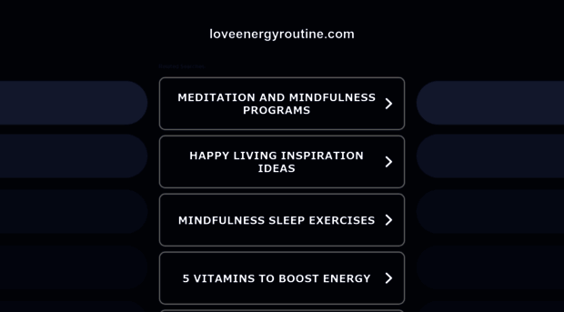 loveenergyroutine.com