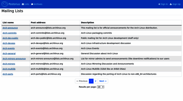 mailman.archlinux.org