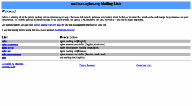 mailman.nginx.org