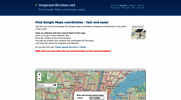 mapcoordinates.net