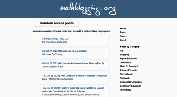 mathblogging.org