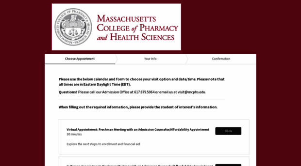 mcphs.acuityscheduling.com
