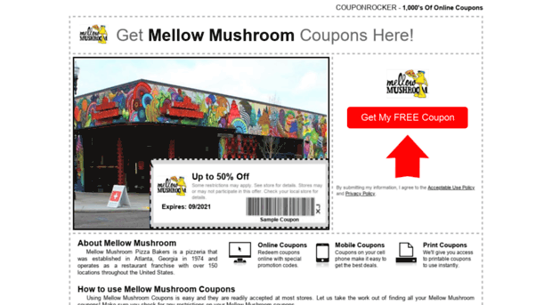 mellowmushroom.couponrocker.com