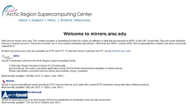 mirrors.arsc.edu