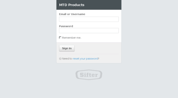 mtdproducts.sifterapp.com