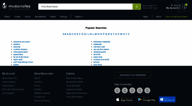 musicnotes.resultspage.com