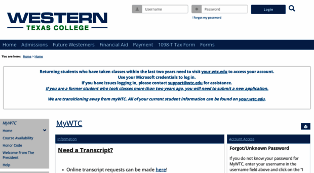 my.wtc.edu