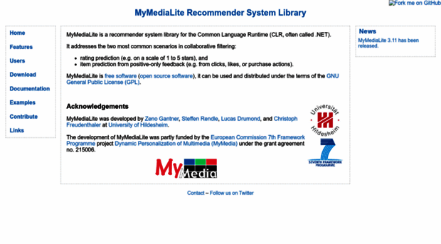 mymedialite.net