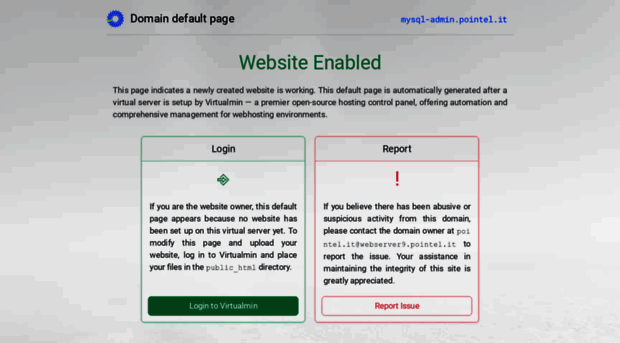 mysql-admin.pointel.it