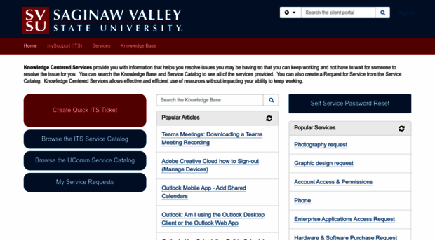 mysupport.svsu.edu