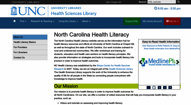 nchealthliteracy.org